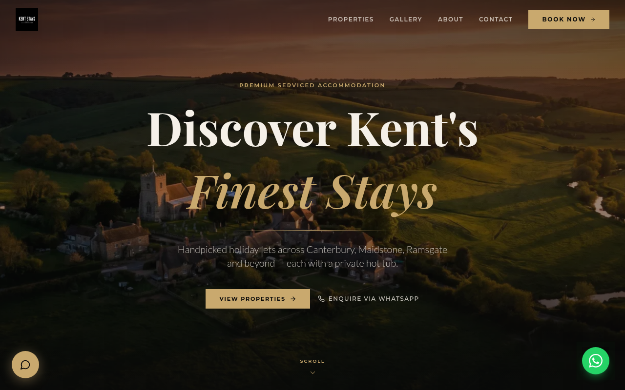 Kent Stays website screenshot